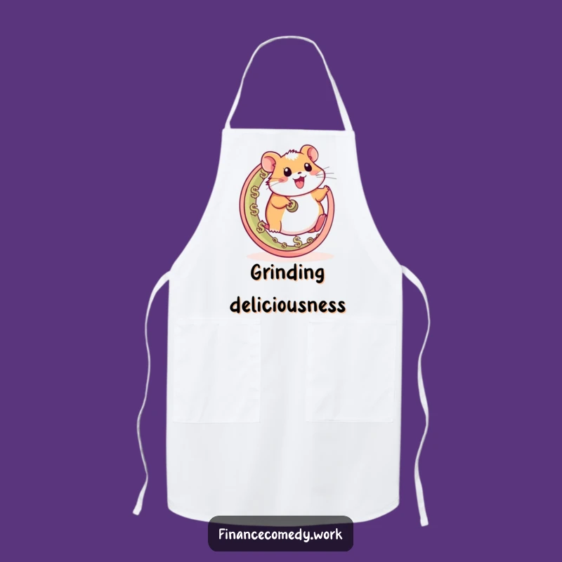 Funny Hamster Apron: Cook with Energy with This Currency Wheel Design