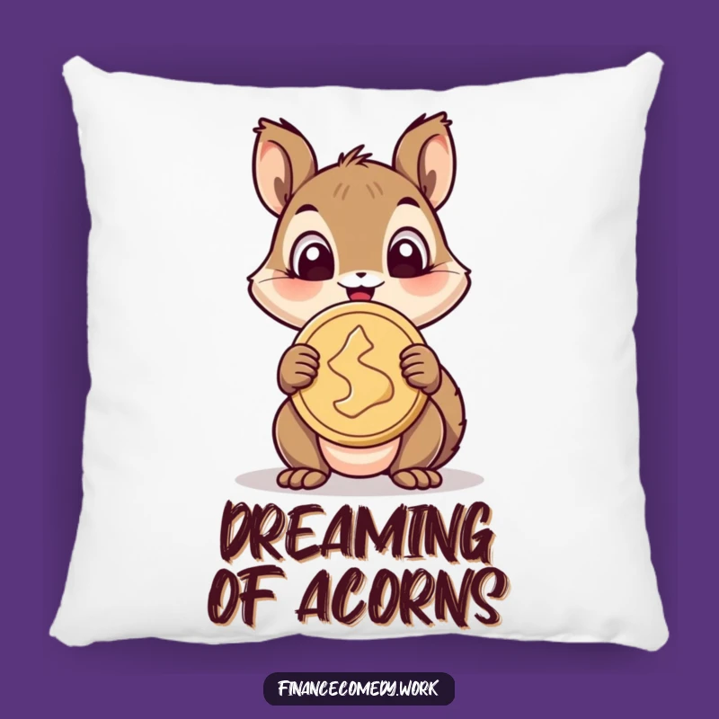 Funny Squirrel Pillow: Snuggle Up with This Hilarious Coin-Obsessed Friend