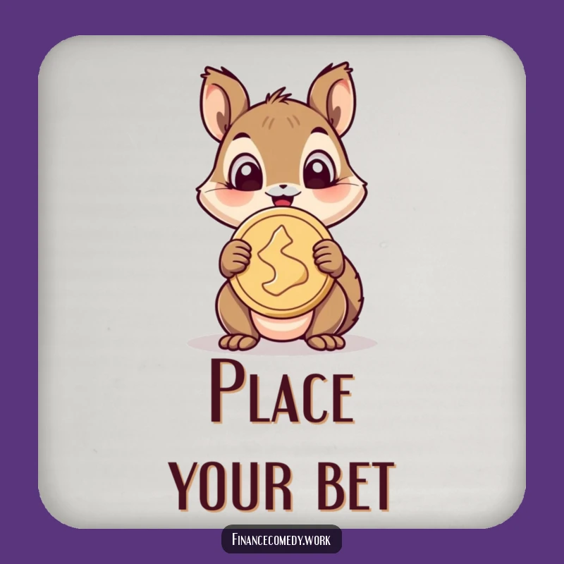 Funny Squirrel Coaster: Protect Surfaces with This Hilarious Coin Enthusiast