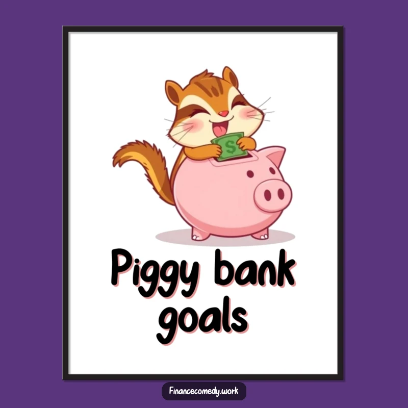 Funny Chipmunk Poster: Motivating Wall Art for Funny Savers and Dreamers