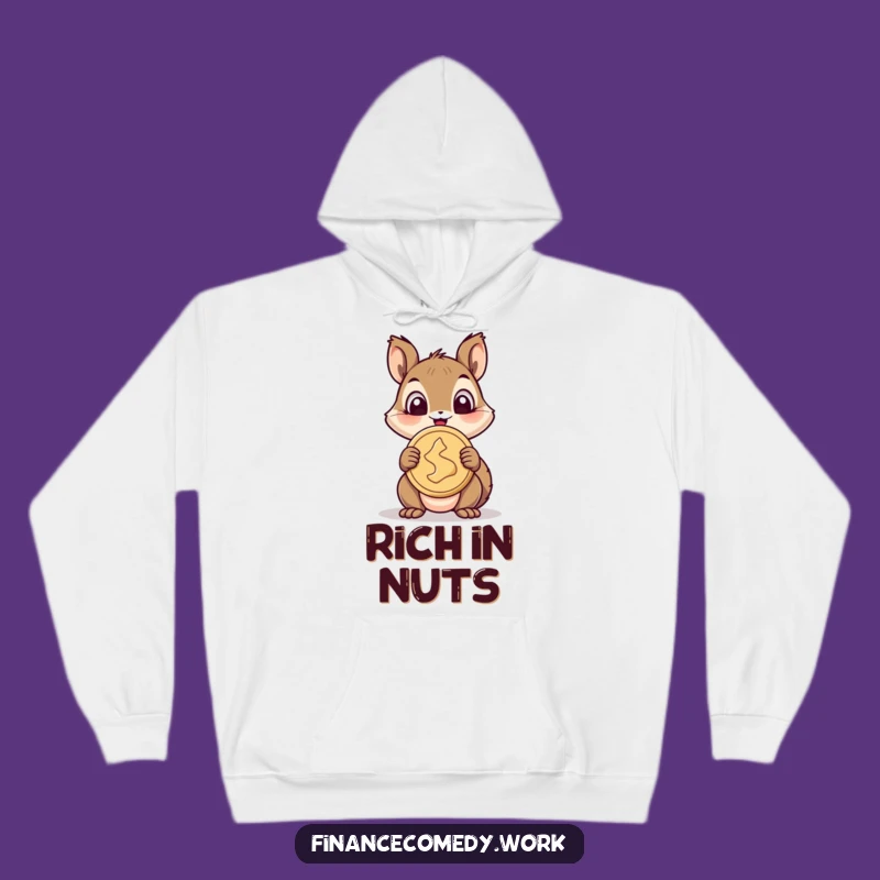 Funny Squirrel Hoodie: Cozy Up with This Hilarious Coin-Loving Squirrel