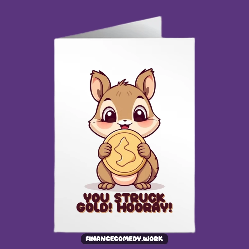 Free Printable Congrats Card: Happy Squirrels Celebrate Wins Funny Downloadable Gift